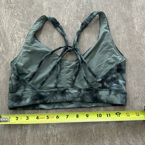 Athleta Solace Sports Bra Tie Dye Marble Strappy Blue Small - Picture 7 of 7